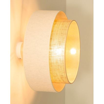 Aufputz-Deckenleuchte NATIA 1xE27/60W/230V weiß/braun