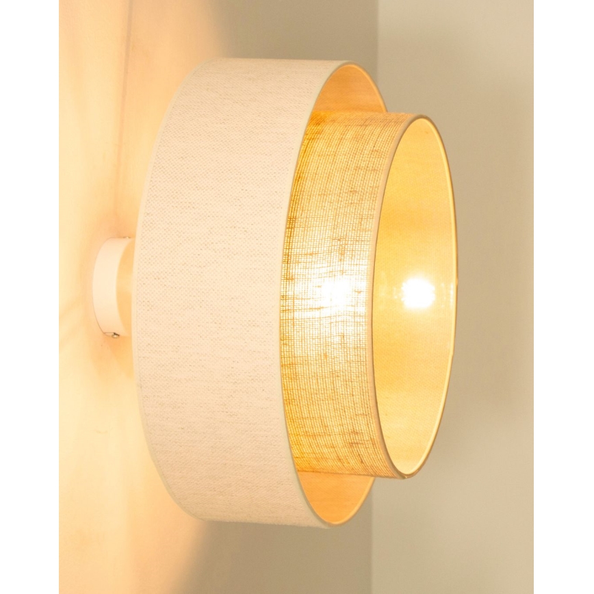 Aufputz-Deckenleuchte NATIA 1xE27/60W/230V weiß/braun