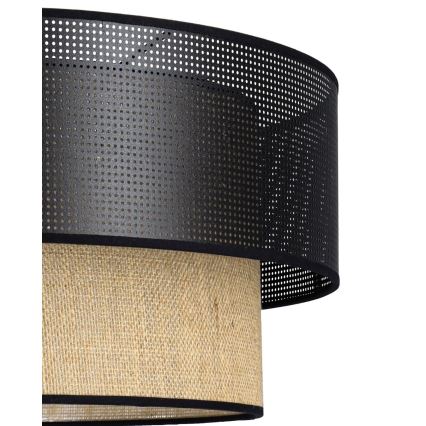 Aufputzleuchte BORHO 1xE27/60W/230V schwarz/jute