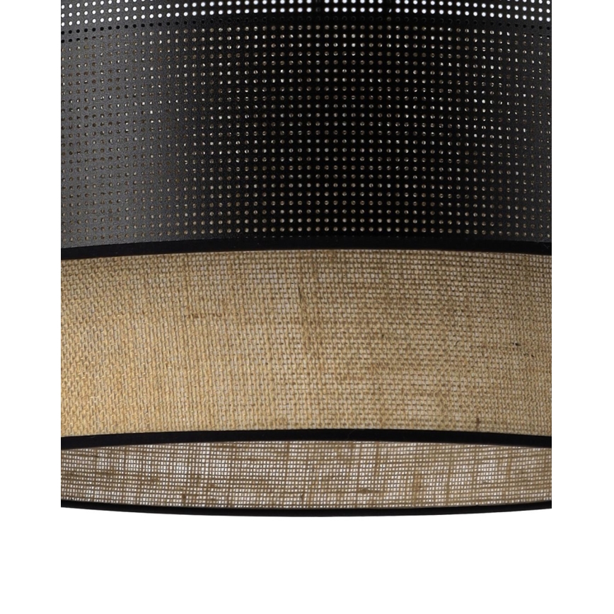 Aufputzleuchte BORHO 1xE27/60W/230V schwarz/jute