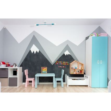 Aufsatzkronleuchter CAMBRIDGE 2xE27/15W/230V blau