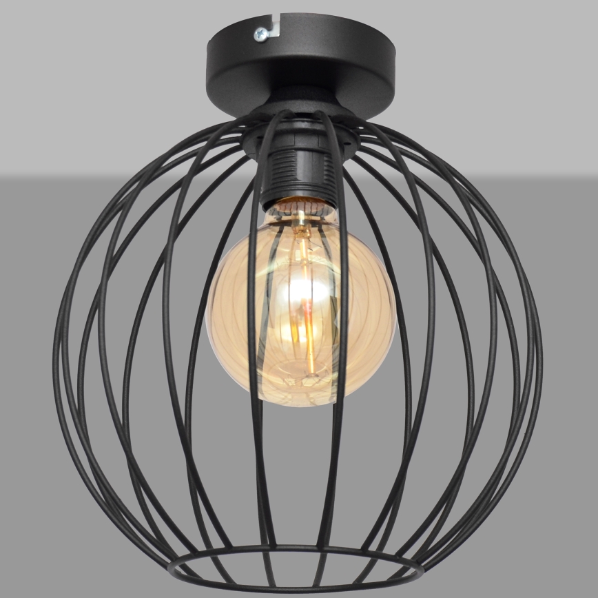 Aufsatzkronleuchter MERCURE 1xE27/15W/230V d. 24 cm schwarz