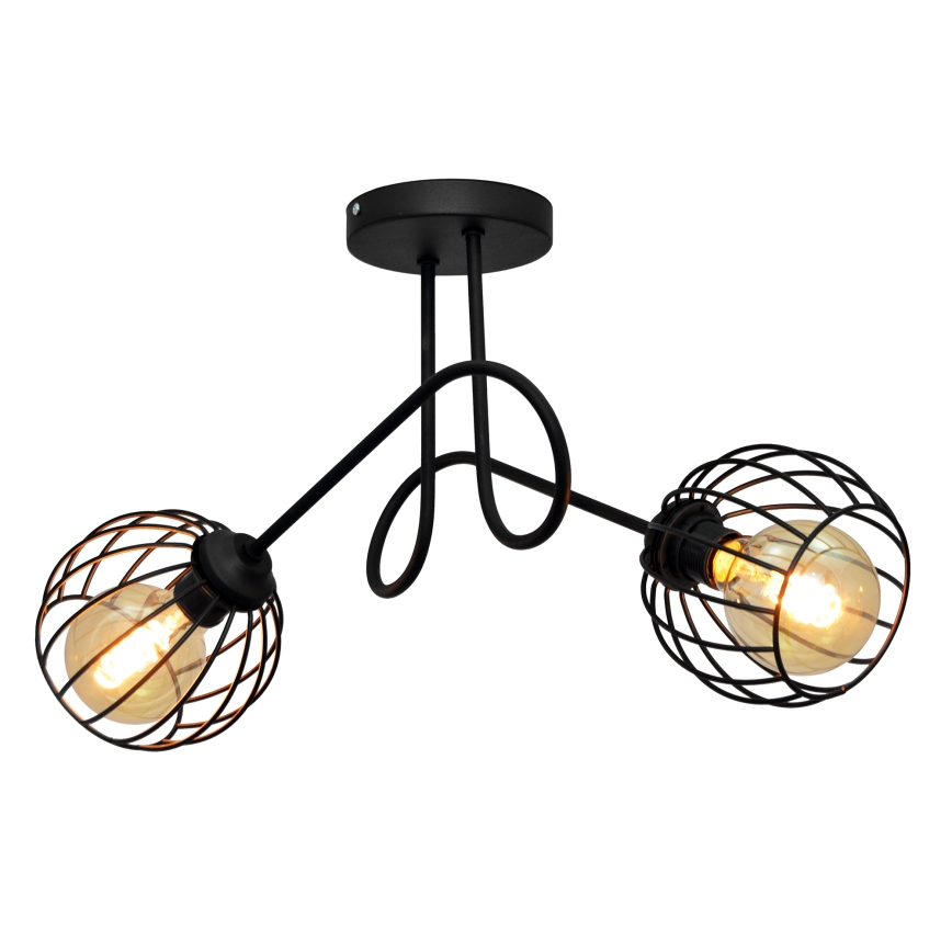 Aufsatzkronleuchter OXFORD 2xE27/15W/230V schwarz