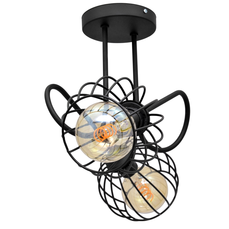 Aufsatzkronleuchter OXFORD 2xE27/15W/230V schwarz