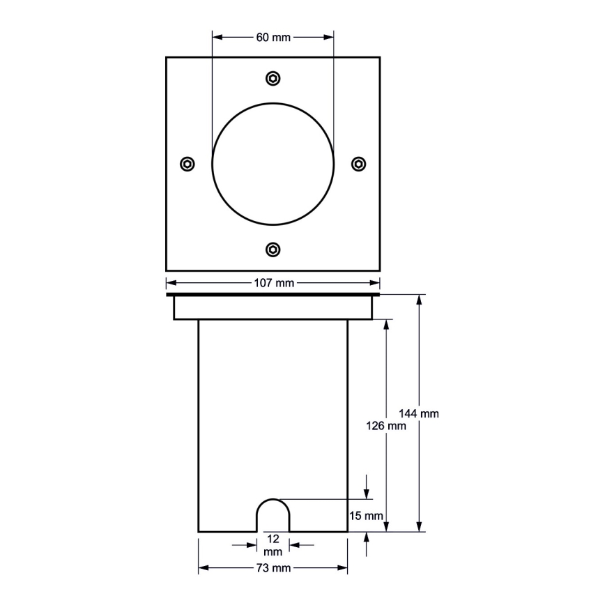 Außen-Einbaustrahler 1xGU10/35W/230V IP44 mattchrom