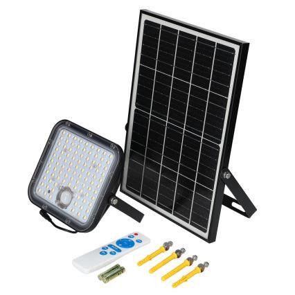 Außen-Solarstrahler mit Sensor LED/30W/6,4V 4000K IP65 6000 mAh + Fernbedienung