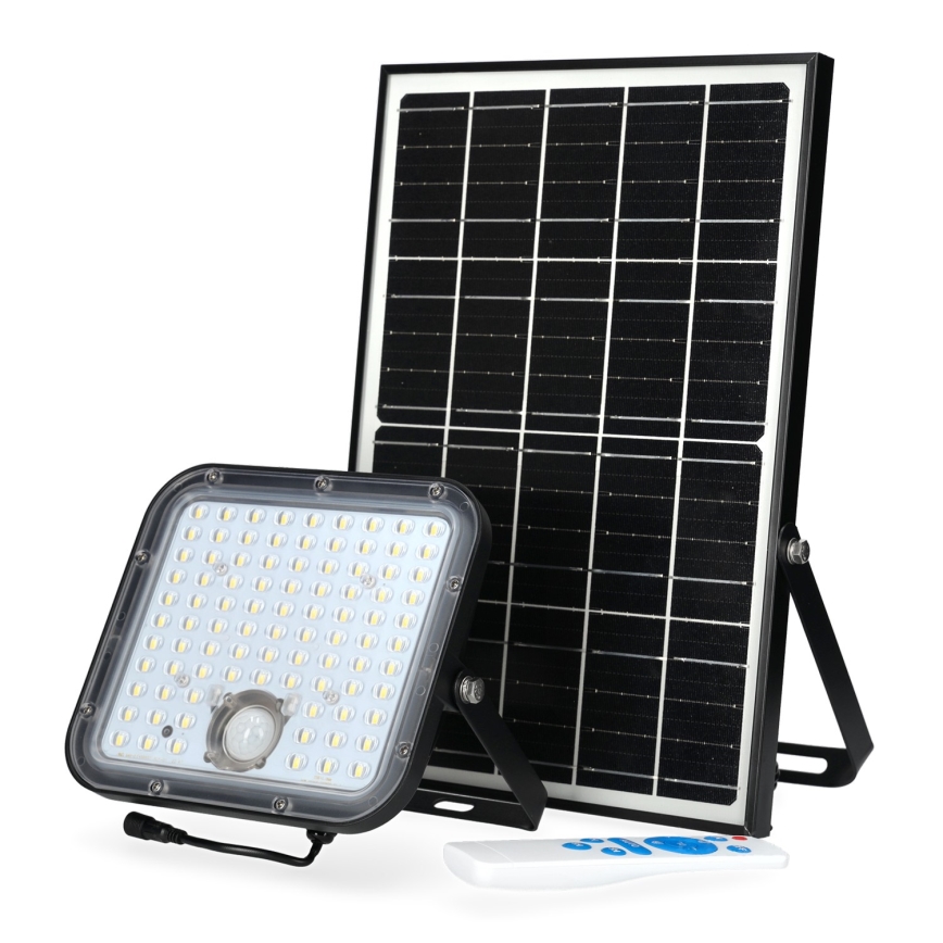 Außen-Solarstrahler mit Sensor LED/30W/6,4V 4000K IP65 6000 mAh + Fernbedienung