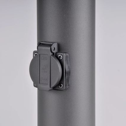 Außenleuchte mit Steckdose DALLAS 1xE27/12W/230V IP44 Anthrazit