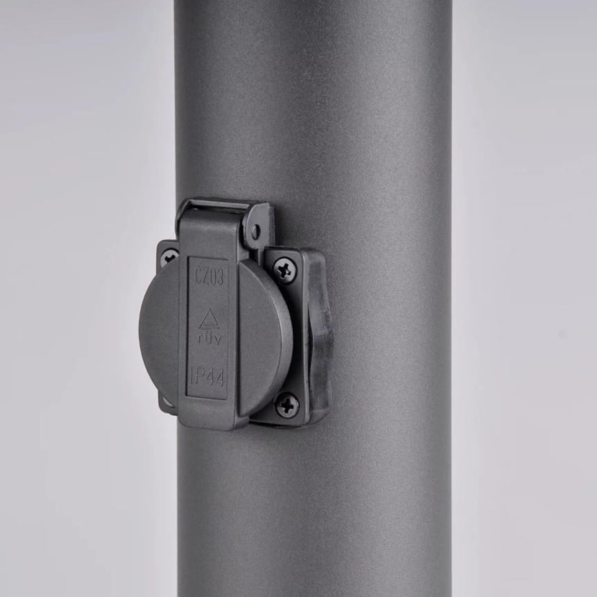 Außenleuchte mit Steckdose DALLAS 1xE27/12W/230V IP44 Anthrazit
