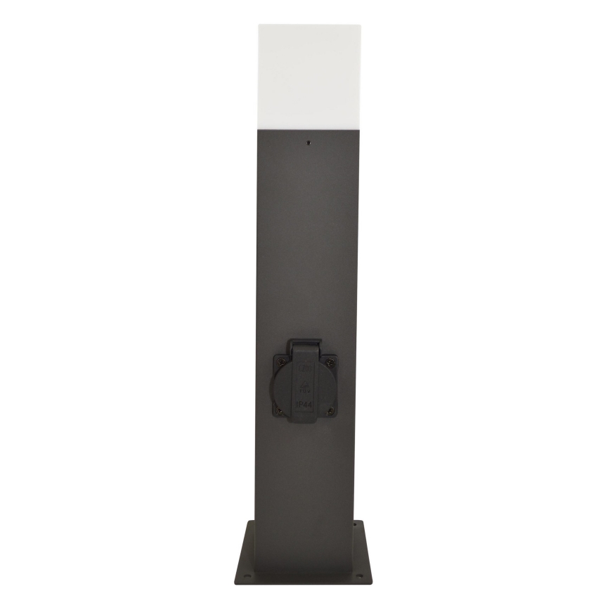 Außenlampe mit Steckdose NEW YORK 1xE27/12W/230V IP44 44 cm Anthrazit