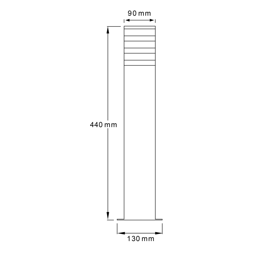 Außenleuchte TEKSAS 1xE27/12W/230V IP44 44 cm Anthrazit