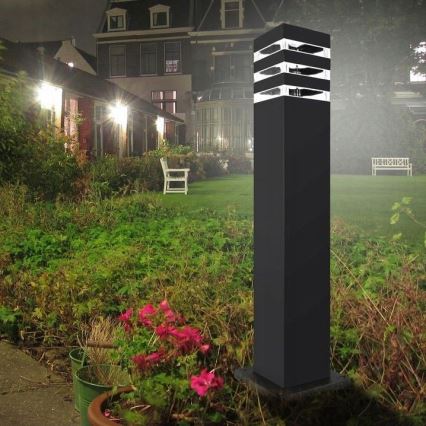 Außenleuchte mit Sensor TEKSAS 1xE27/12W/230V IP44 44 cm Anthrazit