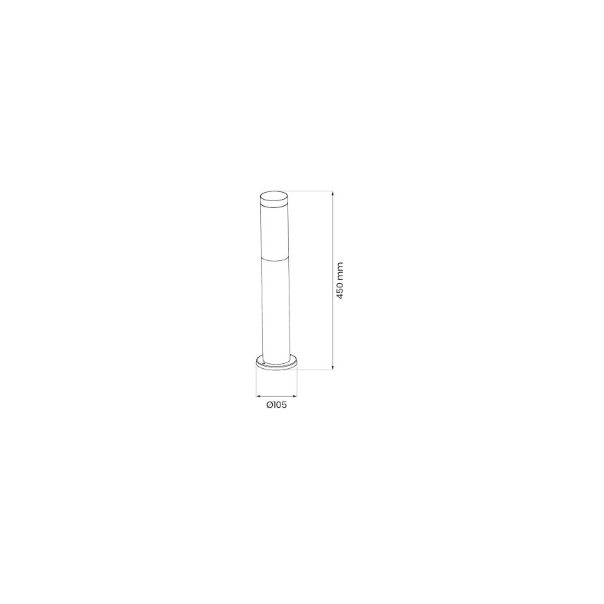 Außenleuchte BROOKLYN 1xE27/60W/230V 45 cm IP44 matt Chrom