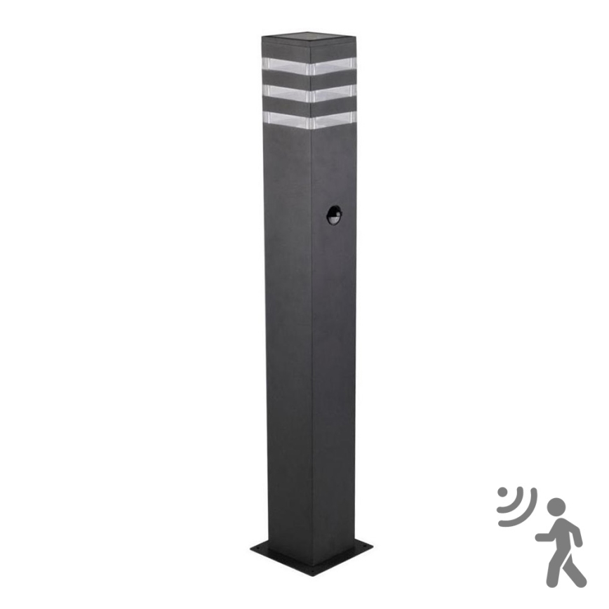 Außenleuchte mit Sensor TEKSAS 1xE27/12W/230V IP44 74 cm Anthrazit