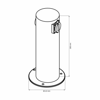 Außensteckdosensäule 2-fach ELEKTRI 230V IP44