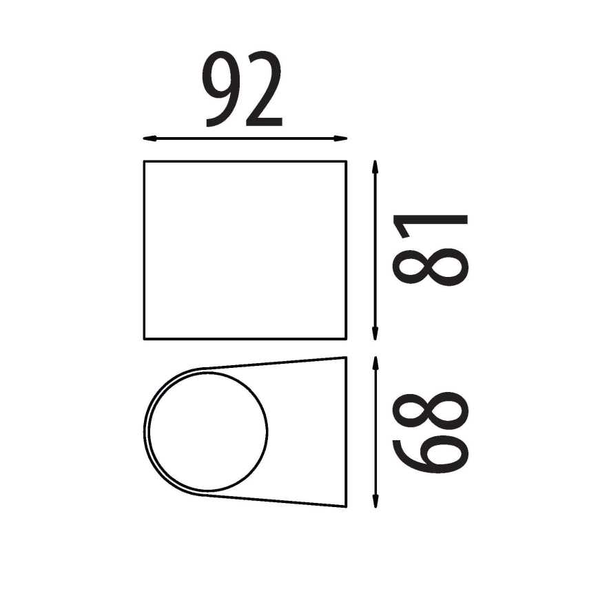 Außenwandleuchte GUBE-R 1xGU10/7W/230V IP44