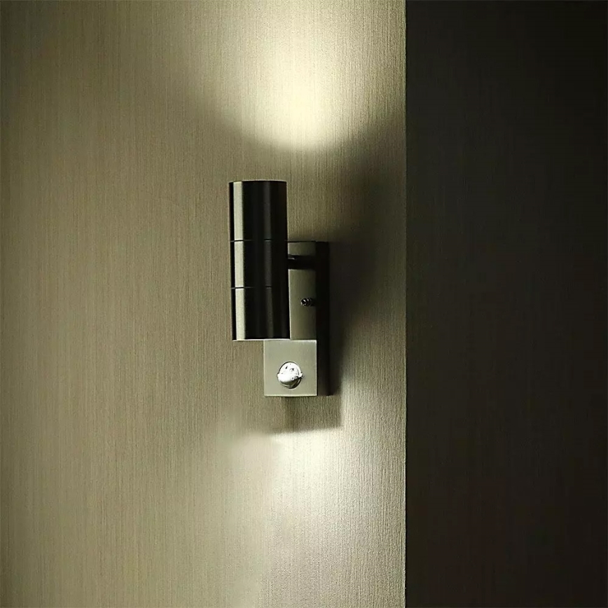 Außenwandleuchte mit Sensor 2xGU10/35W/230V IP44
