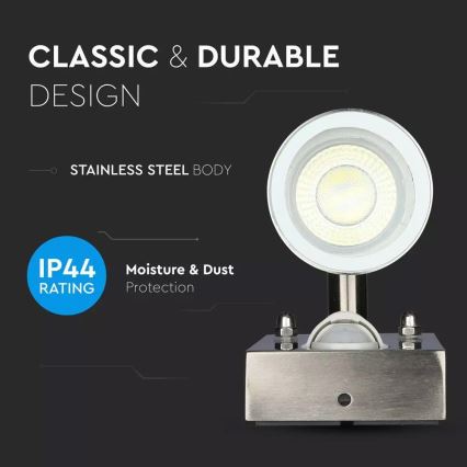 Außenwandleuchte mit Sensor 2xGU10/35W/230V IP44
