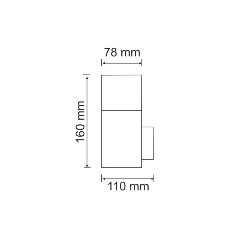 Außenwandleuchte NEW YORK 1xE27/12W/230V IP44 Anthrazit