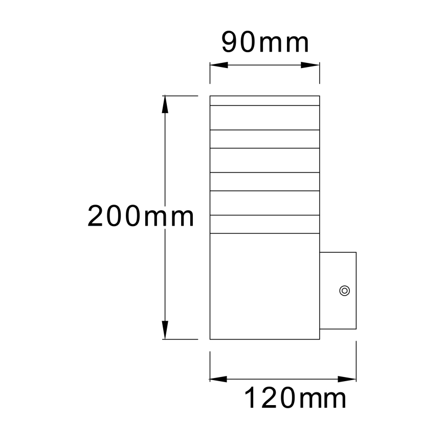 Außenwandleuchte mit Sensor TEKSAS 1xE27/12W/230V IP44 Anthrazit