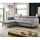 Ausklappbares Ecksofa in L‑Form mit Stauraum NISA, grau, links