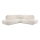 Ausklappbares, gepolstertes Ecksofa mit Schlaffunktion und Stauraum in L-Form ALMADA, rechts, Beige
