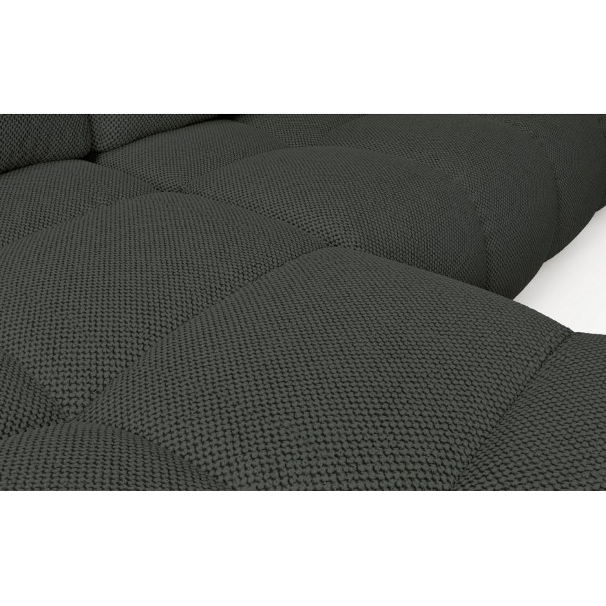 ALMADA Ecksofa (L‑Form), ausziehbar mit Schlaffunktion, gepolstert, mit Stauraum, links, Anthrazit