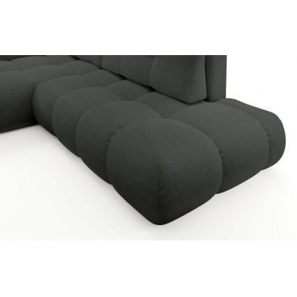 ALMADA Ecksofa (L‑Form), ausziehbar mit Schlaffunktion, gepolstert, mit Stauraum, links, Anthrazit