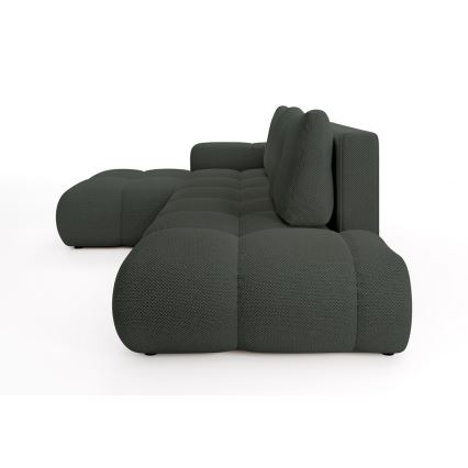 ALMADA Ecksofa (L‑Form), ausziehbar mit Schlaffunktion, gepolstert, mit Stauraum, links, Anthrazit