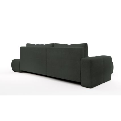 ALMADA Ecksofa (L‑Form), ausziehbar mit Schlaffunktion, gepolstert, mit Stauraum, links, Anthrazit