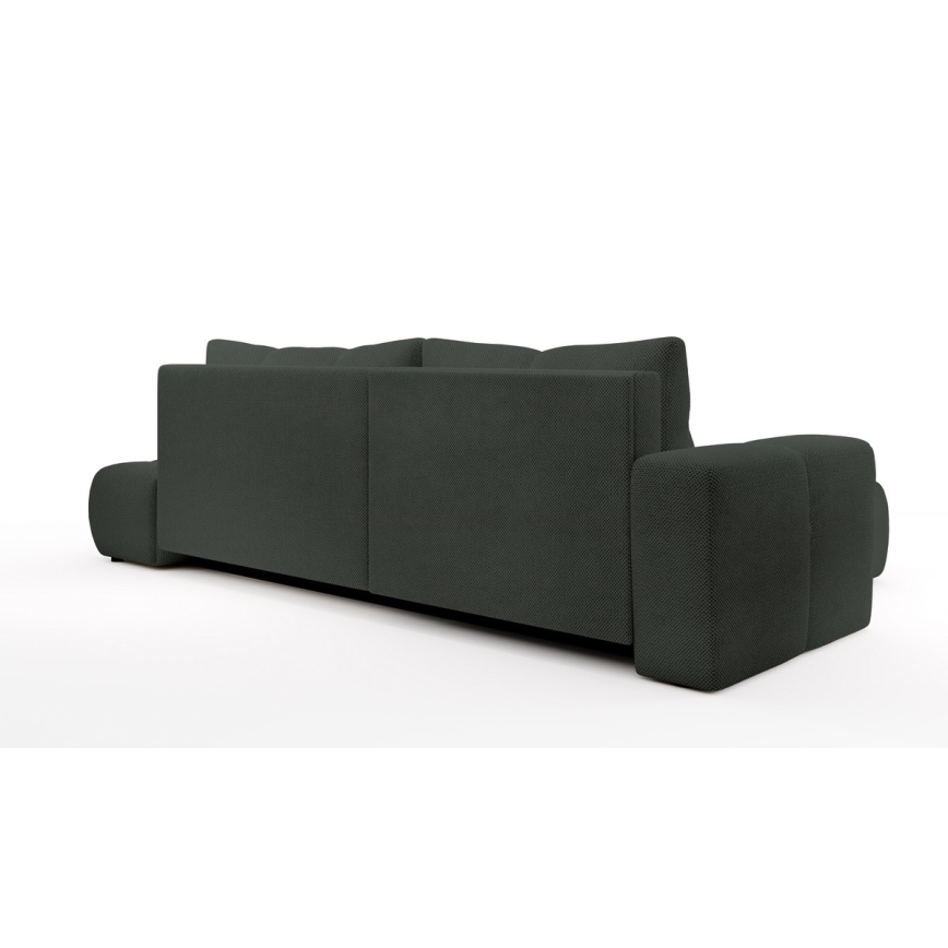ALMADA Ecksofa (L‑Form), ausziehbar mit Schlaffunktion, gepolstert, mit Stauraum, links, Anthrazit