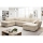 Ausklappbares U-Ecksofa SERPA, links, beige, mit Stauraum