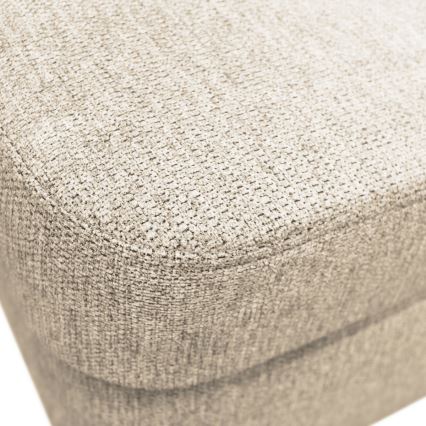 Ausklappbares U-Ecksofa SERPA, links, beige, mit Stauraum