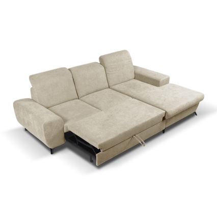 ALTA Polsterecksofa mit Schlaffunktion und Stauraum, L-Form, rechts, Beige