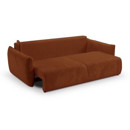 Ausziehbares Zweisitzer-Sofa FRIDA in Braun