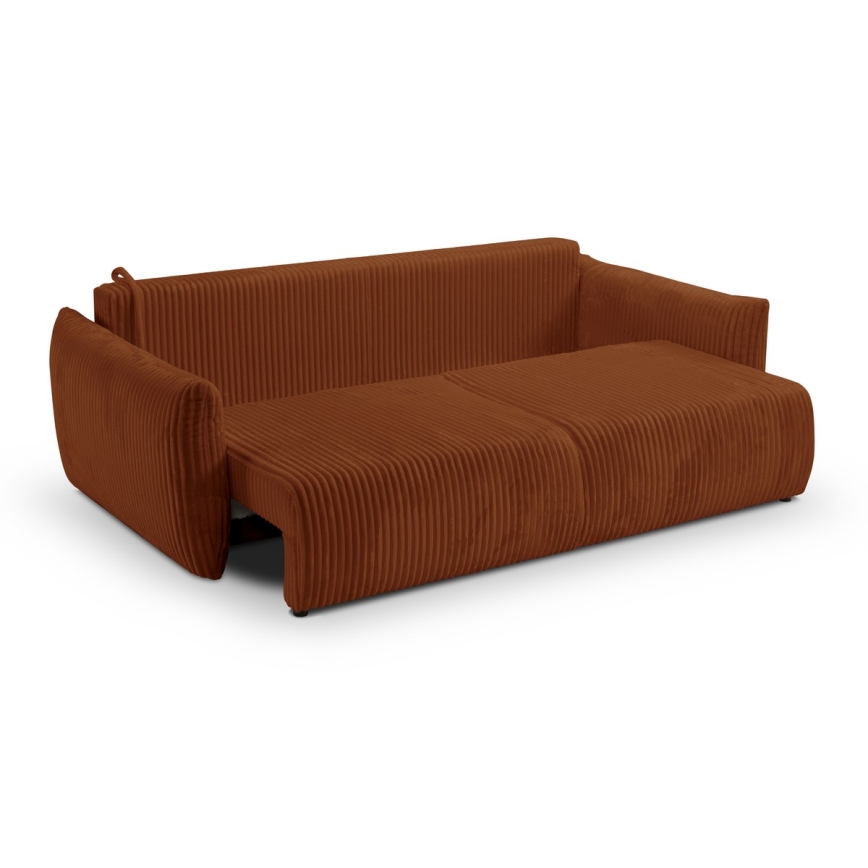 Ausziehbares Zweisitzer-Sofa FRIDA in Braun