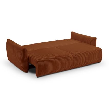 Ausziehbares Zweisitzer-Sofa FRIDA in Braun