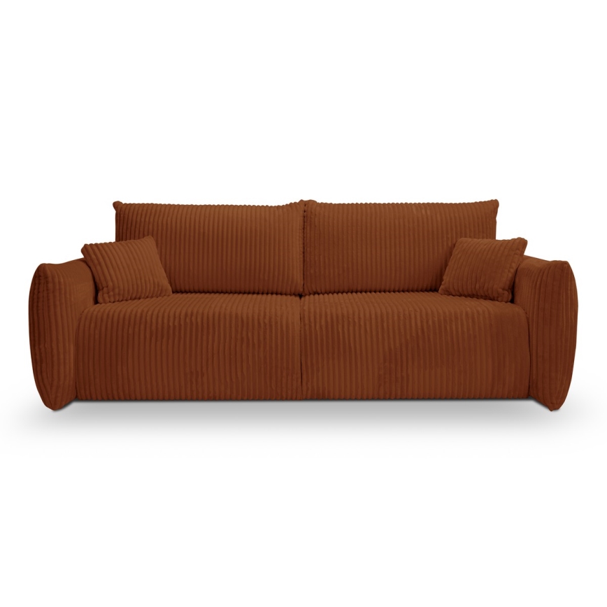 Ausziehbares Zweisitzer-Sofa FRIDA in Braun