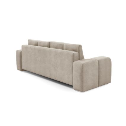 Ausziehbares Polstersofa für drei Personen mit Stauraum ALMADA in Beige
