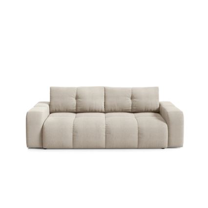 Ausziehbares Polstersofa für drei Personen mit Stauraum ALMADA in Beige