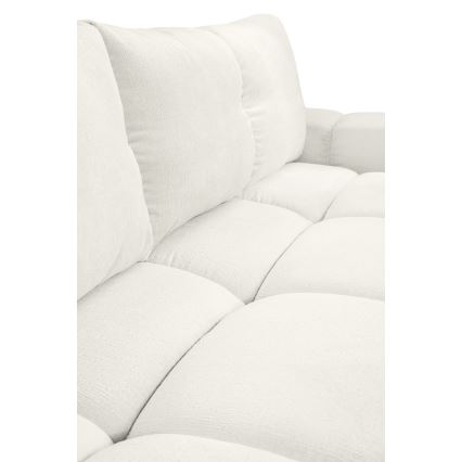 Ausziehbares Polstersofa für drei Personen mit Stauraum ALMADA in Beige