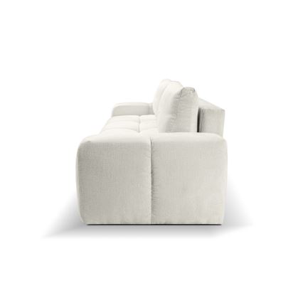 Ausziehbares Polstersofa für drei Personen mit Stauraum ALMADA in Beige
