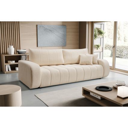 Ausziehbares Dreisitzsofa DESIO in Beige