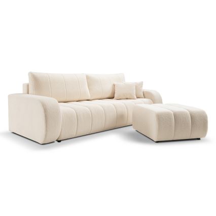 Ausziehbares Dreisitzsofa DESIO in Beige