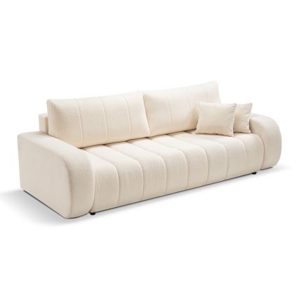 Ausziehbares Dreisitzsofa DESIO in Beige