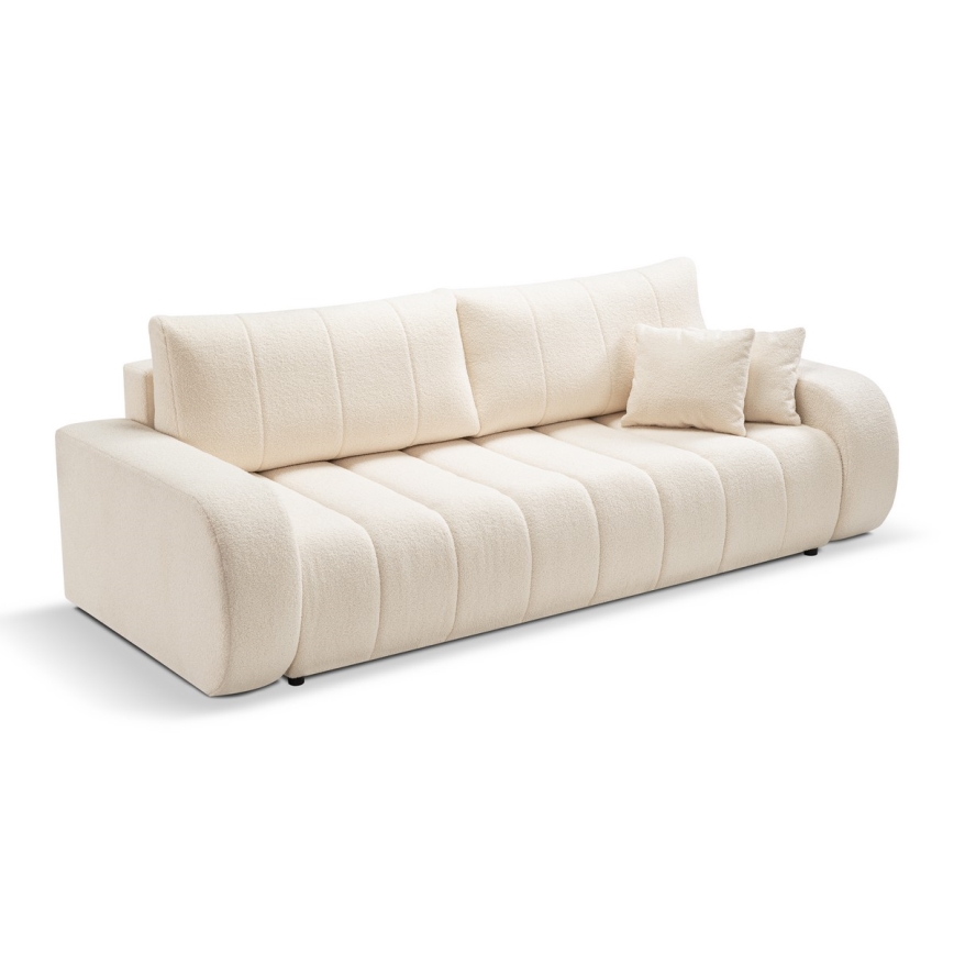 Ausziehbares Dreisitzsofa DESIO in Beige
