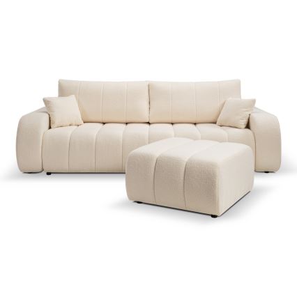 Ausziehbares Dreisitzsofa DESIO in Beige