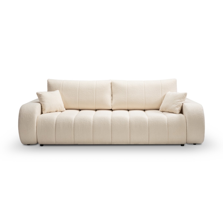 Ausziehbares Dreisitzsofa DESIO in Beige