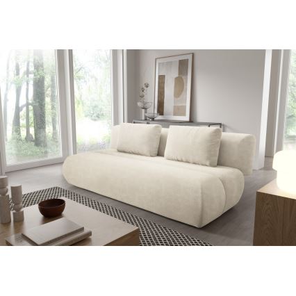 Ausziehbares Dreisitzer-Sofa FANO in Creme
