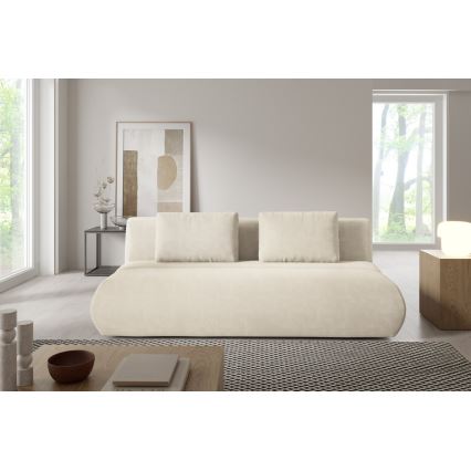 Ausziehbares Dreisitzer-Sofa FANO in Creme